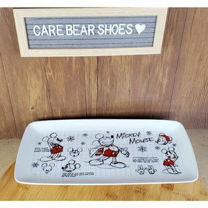Disney Mickey Mouse Sketchbook Christmas Platter Serving Tray 13.5 X 6.75 NWT
